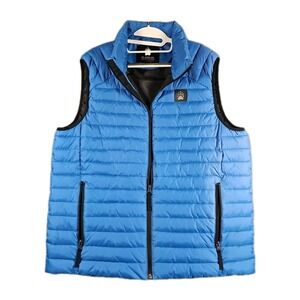 Alaskan Hardgear AKHG Puffin Mock Vest Mens Large Blue Full Zip Nylon 32215